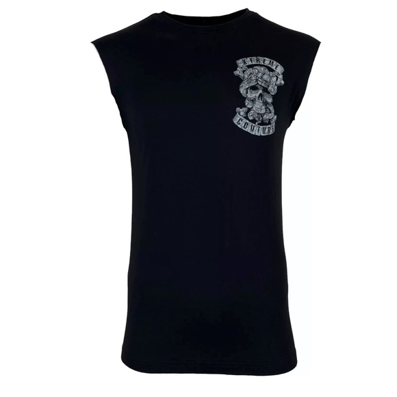 Xtreme Couture Men's T-shirt DON'T TREAD MUSCLE TEE Sleeveless Black - Picture 3 of 8